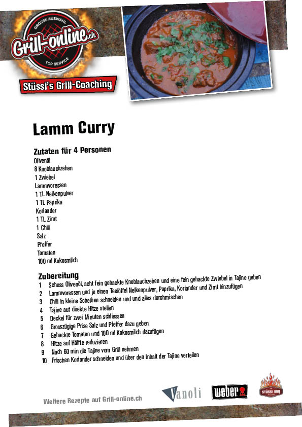 Rezept: Lamm Curry