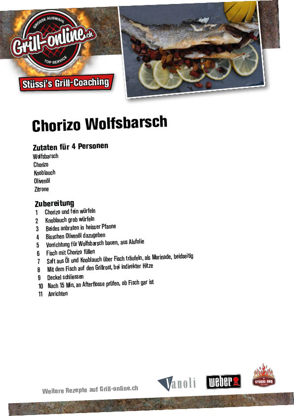 Rezept: Chorizo Wolfsbarsch