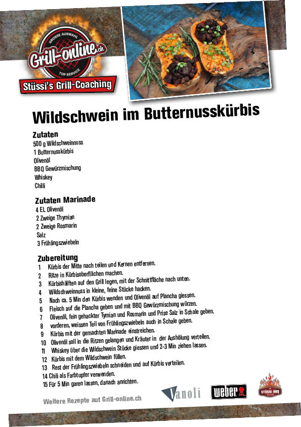 Kürbis mit Wildschwein